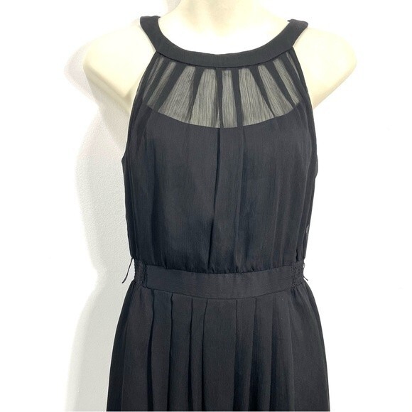 White House Black Market Black Dress with Gold buttons on back - Picture 4 of 7